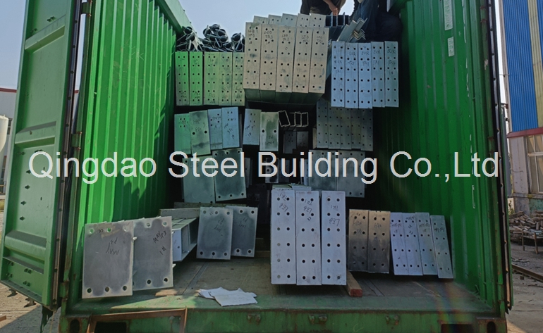  Galvanized steel structures transported to Europe