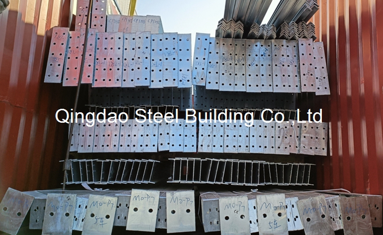   Galvanized steel warehouse transported to Europe