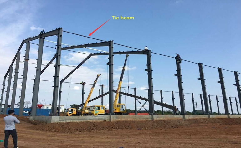   The tie beam in Steel Structure